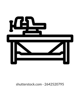 workbench vice clamp garage line icon vector. workbench vice clamp garage sign. isolated contour symbol black illustration