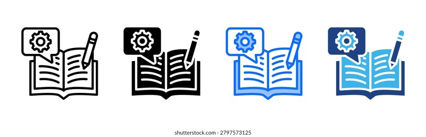 Workbook icon set multiple style collection