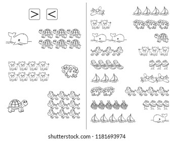 Workbook on mathematics for preschool education. Puzzles for children