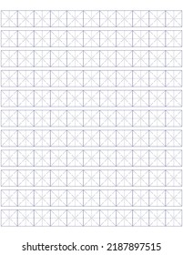 Workbook for writing hieroglyphs. Lined paper for printing. Geometric pattern for school. Realistic lined paper. Simulator for writing Chinese characters. Page of calligraphy exercises. Graph paper.