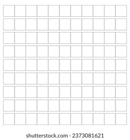 Workbook for writing hieroglyphs. Lined paper for printing. Geometric pattern for school. Realistic lined paper. Simulator for writing Chinese characters. Page of calligraphy exercises. Graph paper.