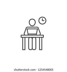 Workday, office vector icon 