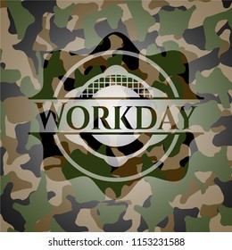 Workday on camouflage pattern