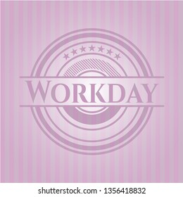 Workday retro pink emblem