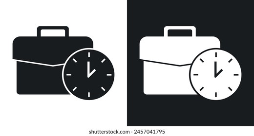 Workday Timing and Business Schedule Vector Icon Set for Professionals
