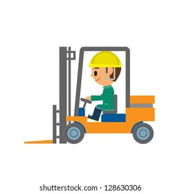 forklift cartoon clipart for free