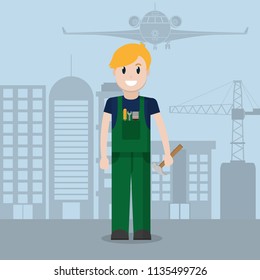 Worker at airport