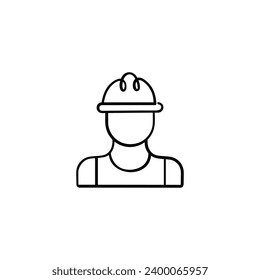 Diseño de iconos de estilo de línea de arquitectura de trabajo