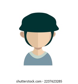 Worker avatar character icon design with white background 