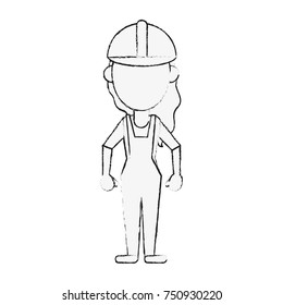 Worker avatar full body icon vector illustration graphic design