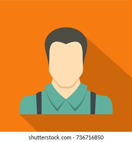 Worker avatar icon. Flat illustration of worker avatar vector icon for any web design