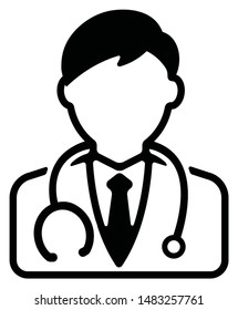 Worker avatar icon illustration (upper body) / doctor