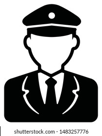 
Worker Avatar Icon Illustration (upper Body) / Police Man, Bus Driver