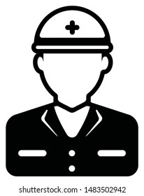 Worker Avatar Icon Illustration (upper Body) / Blue Collar Worker, Construction Worker