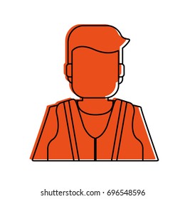 worker avatar with industrial safety icon image 