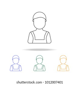 worker avatar on the white background. multicoloured icons. Element of profession avatar of for mobile concept and web apps. Thin line  icon for website design and development on white background