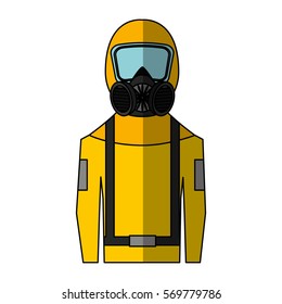 worker avatar with safety suit vector illustration design