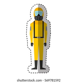 worker avatar with safety suit vector illustration design