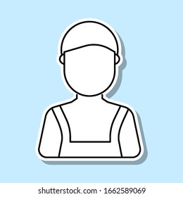 Icono de emoticono de avatar de trabajo. Línea delgada simple, contorno vectorial de iconos avatar para ui y ux, sitio web o aplicación móvil