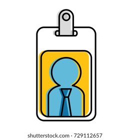 worker badge isolated icon