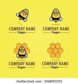 Worker bee logos template collection