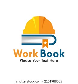 Worker book logo template illustration