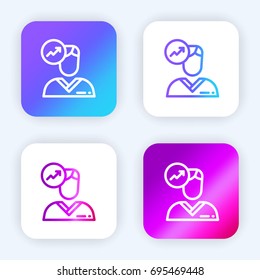 Worker bright purple and blue gradient app icon