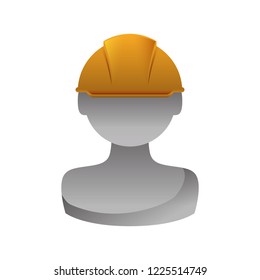 worker builder with helmet silhouette
