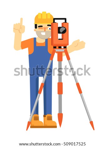 Similar – Image, Stock Photo Surveying in road construction