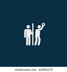 Worker in Bus going to office. Vector Illustration