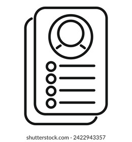 Worker business cv icon outline vector. Professional business career. Head cv