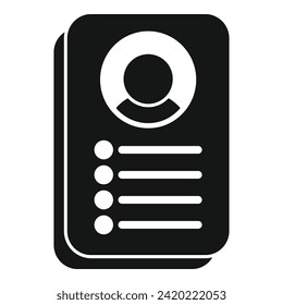 Worker business cv icon simple vector. Professional business career. Head cv