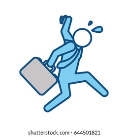 worker businessman silhouette
