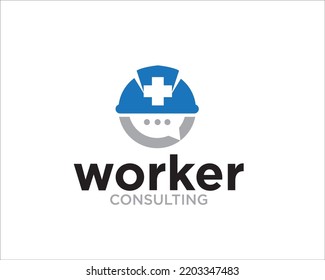 worker care logo designs simple for medical care logo