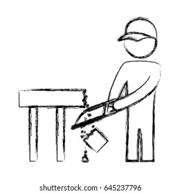 worker carpenter silhouette