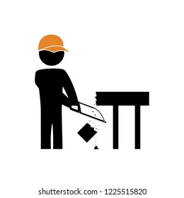 worker carpenter silhouette avatar