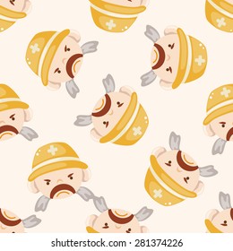 worker , cartoon seamless pattern background