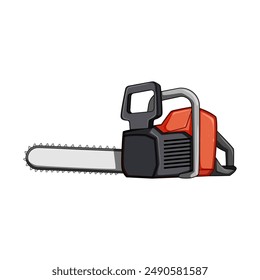 worker chainsaw cartoon. action climber, forest lumberjack, lumber timber worker chainsaw sign. isolated symbol vector illustration