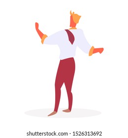 Worker character appointment meeting or organizing task appointments. Back view of employee communication with planner desk. Man working for productivity of business industry and effective work vector