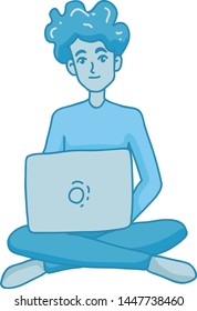 Worker character design of vector.