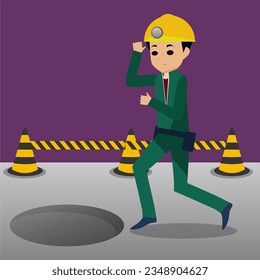 Worker character illustration background. Labour day illustration background