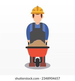 Arbeiter-Zeichengrafik-Hintergrund. Arbeitstag-Illustration-Hintergrund