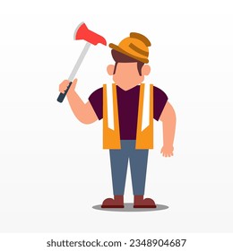 Worker character illustration background. Labour day illustration background
