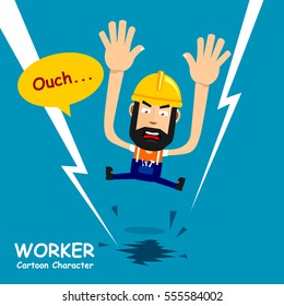 Worker Character suprising by Lightning