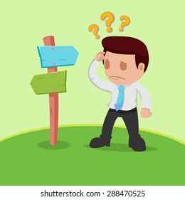 Worker Choose the Way Confused Vector