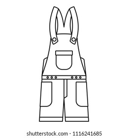 Worker clothes icon. Outline illustration of worker clothes vector icon for web design isolated on white background