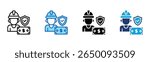 Worker Compensation icon Multi Style Vector Illustration