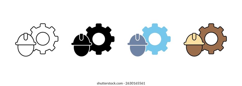 worker concept line icon. Simple element illustration.