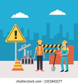 worker construction equipment
