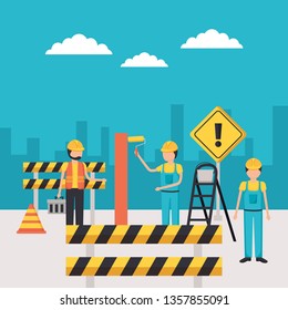 worker construction equipment